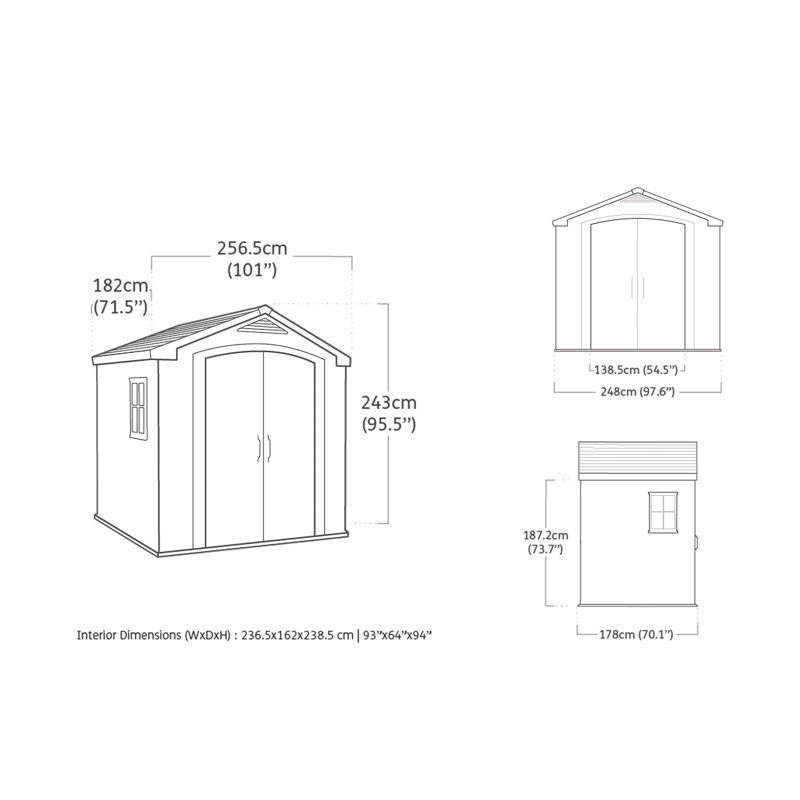 Keter Factor Shed 8x6ft - Brown