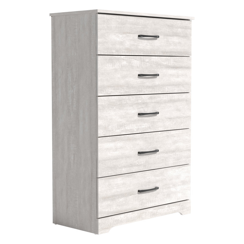 Commode 5 tiroirs Arkia, Chêne gris cendré