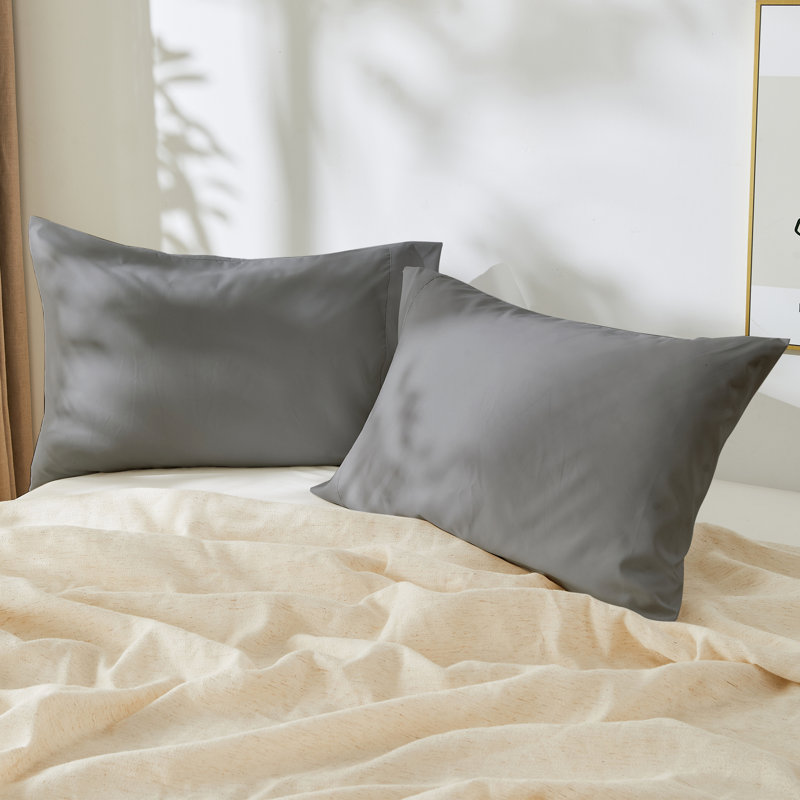 Double Brushed, Skin-Friendly Pillowcase set, Gray, King Pillow Case