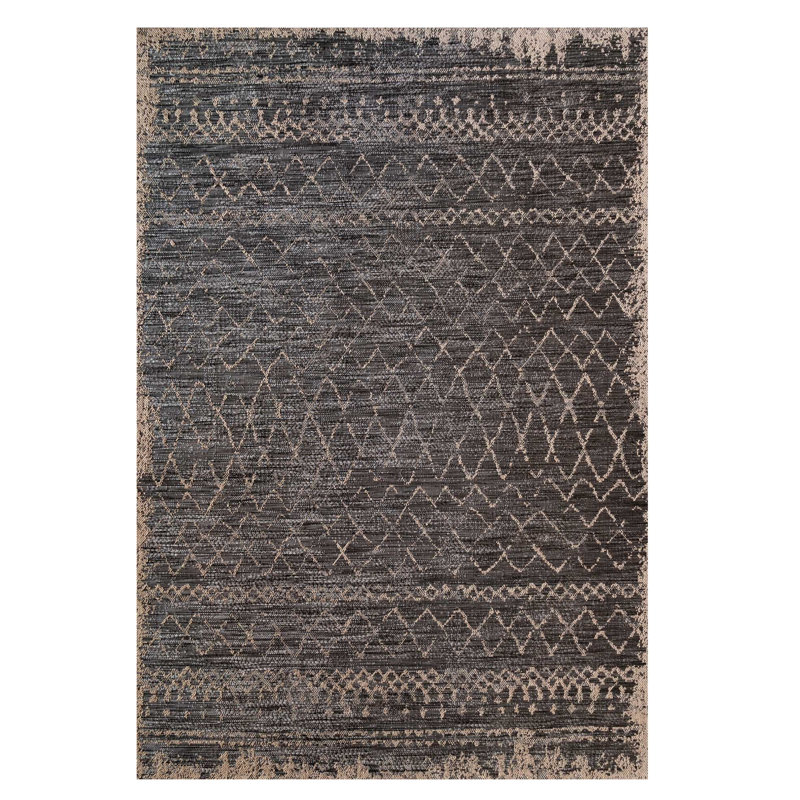 Barletta Grey Scandi Flatweave Indoor Outdoor Rug, Rectangle 120 x 170cm