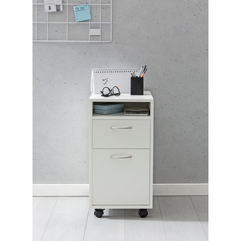 Roll Filing Cabinet, White