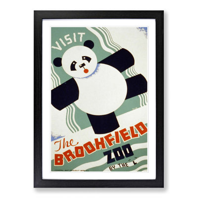 Vintage WPA Brookfield Zoo (3) Framed Vintage Advertisement - Framed Print