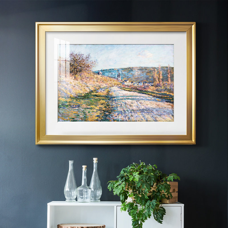 Monet, impression encadrée sur papier par Claude Monet, H 27 po x l 39 po x P 1,5 po, Or