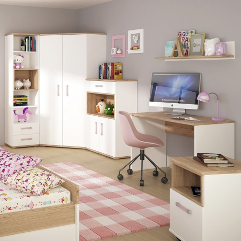 Latonio 2 Door Solid Wood Wardrobe, 190.80cm H x 96.50cm W x 96.50cm D, Lilac
