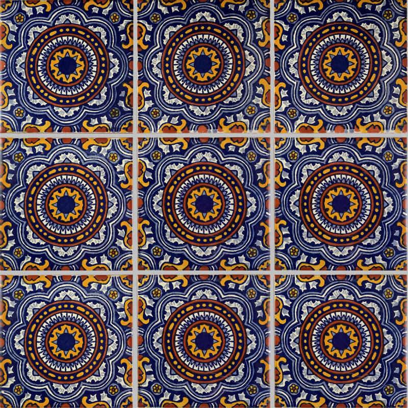 4,2 po x 4,2 po mosaïque de dosseret faite à la main de style marocain TalaMex