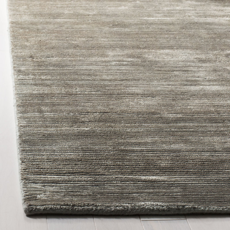 Mcelroy Hand-Knotted Area Rug in Graphite, Rectangle 10' x 14'
