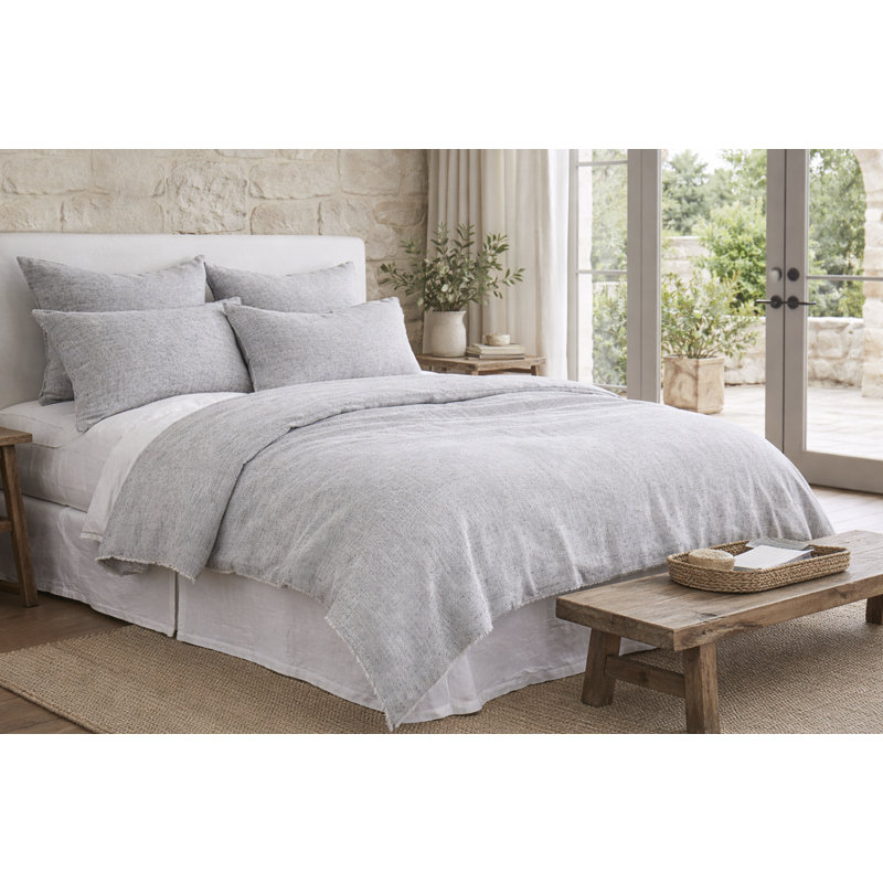 Logan Linen Duvet Cover, Navy, Queen