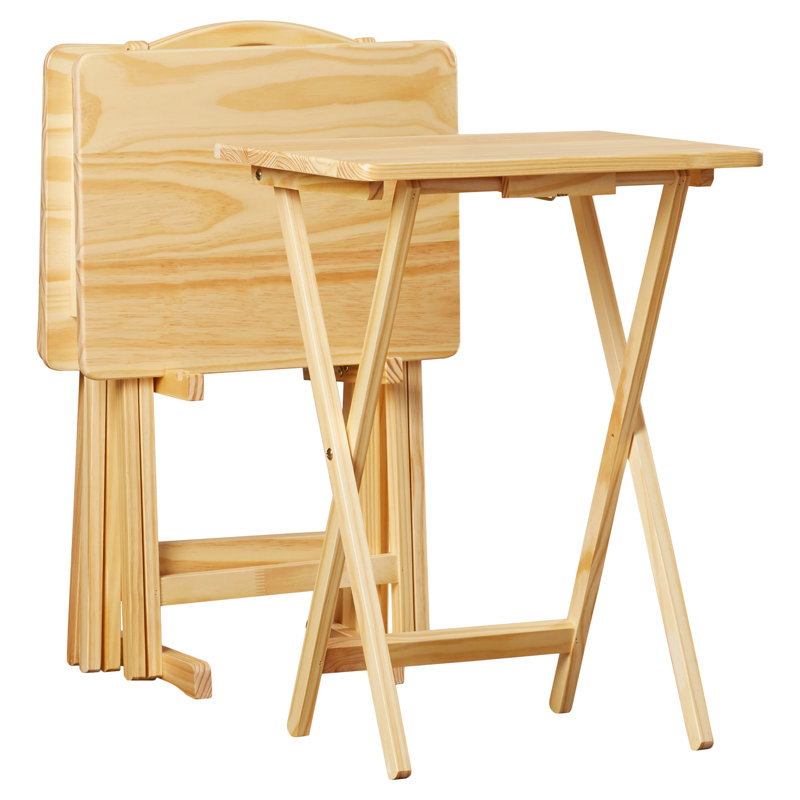 Table-plateau pour télévision avec socle Mischa, Naturel