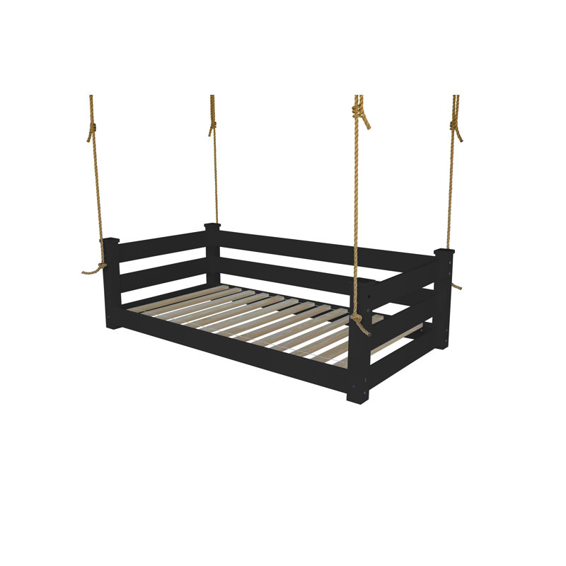 Lit de jour Devell, Simple, Noir