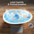 Egg-shell Design Freestanding Bathtub 67" Matte White Resin Stone Soaking Tub  With Vertical Texture