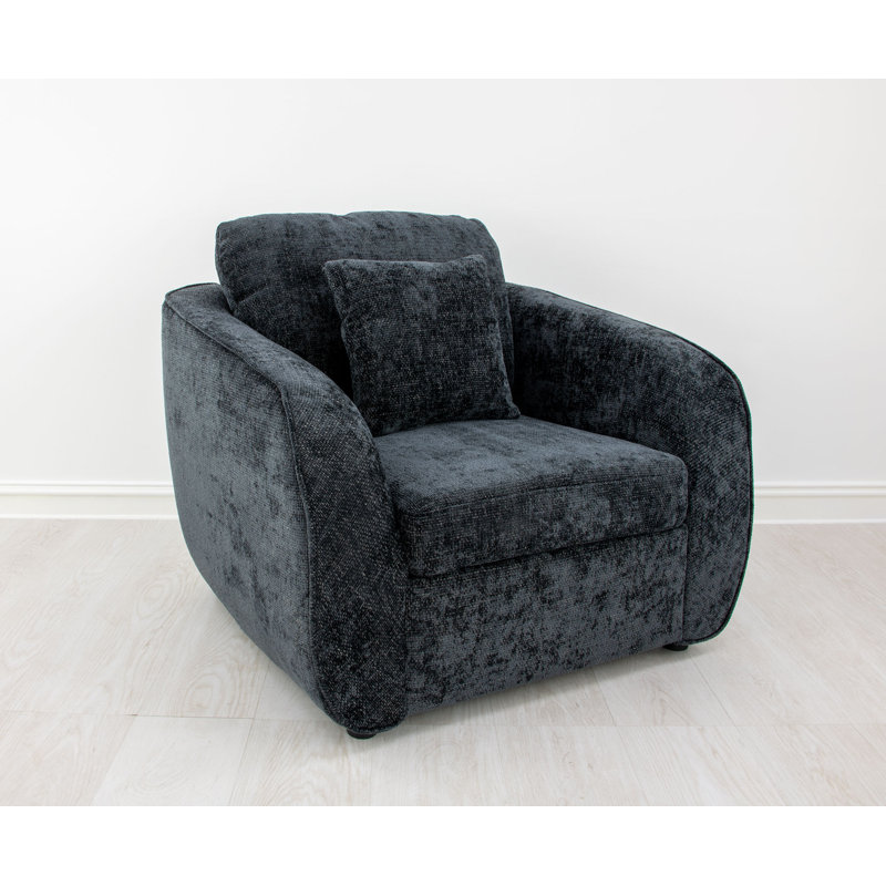Adale Club Chair, Midnight Blue Black