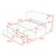 Lit escamotable 1 tiroir en bois avec ports USB-830853148-830853146
