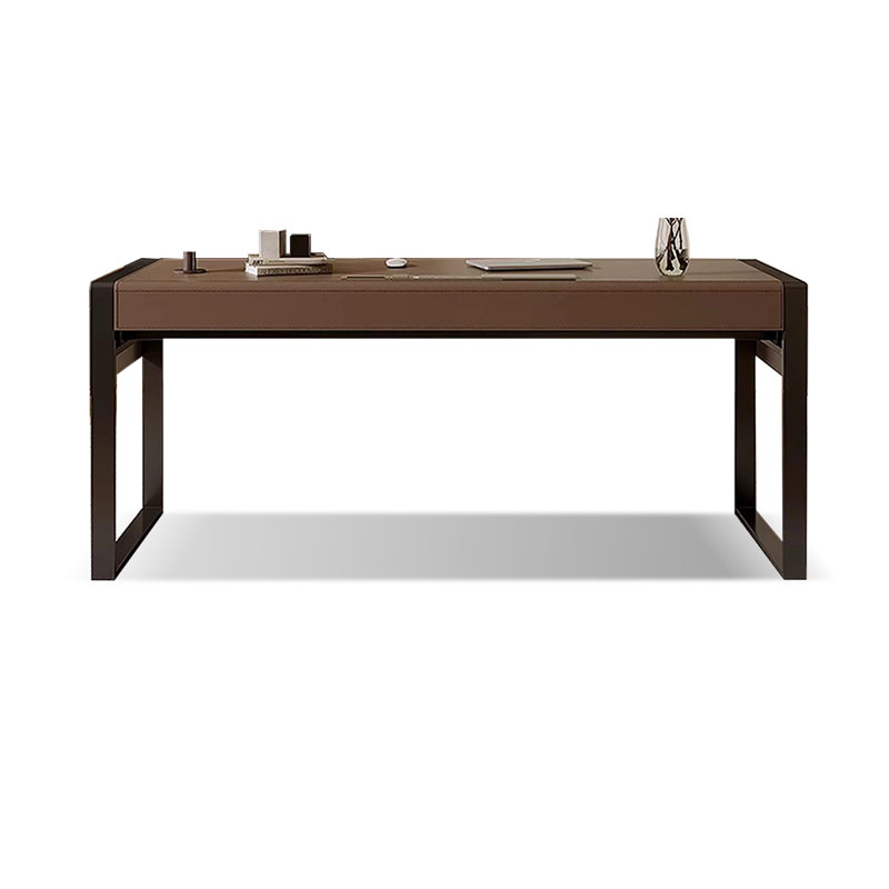 Rectangular Solid Wood with 3 drawers desk, Black, 29.53" H x 62.99" W x 27.56" D