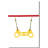 Rinbow Colour Interesting Four Function Swingset With Net Swing And Face To Face Metal Plastic Safe Swing Seat 550Lbs For Outdoor Playground For Age 3+