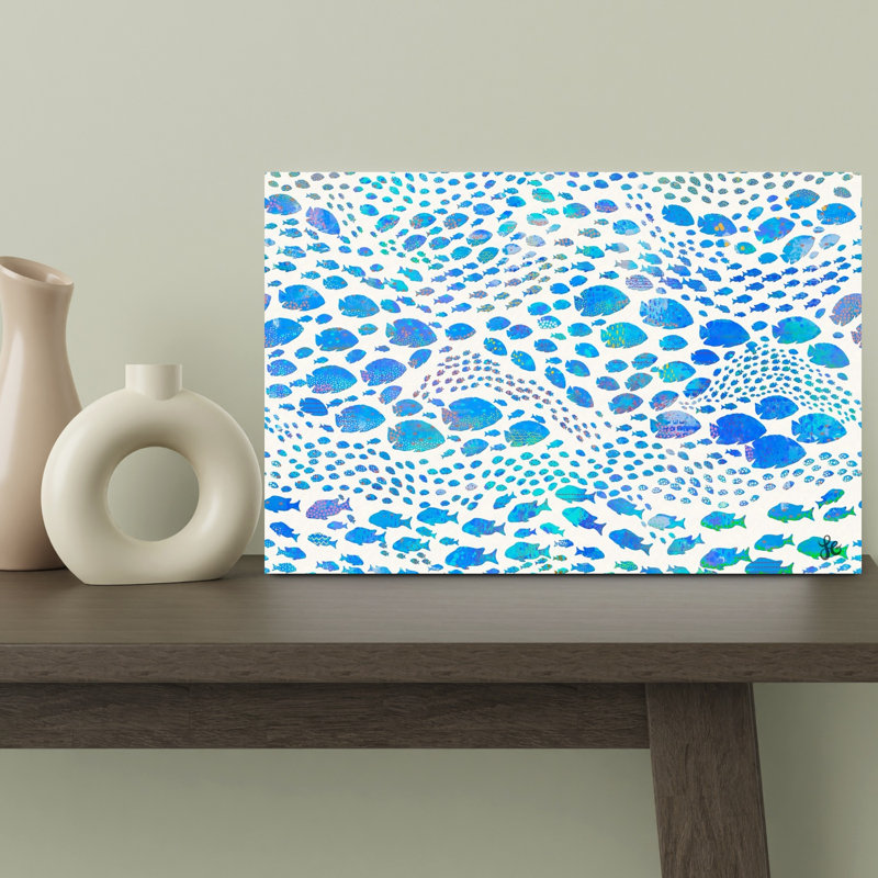 «Underwater Fish», impression abstraite sereine et paisible, océan, impression sur toile, 12" H x 18" W
