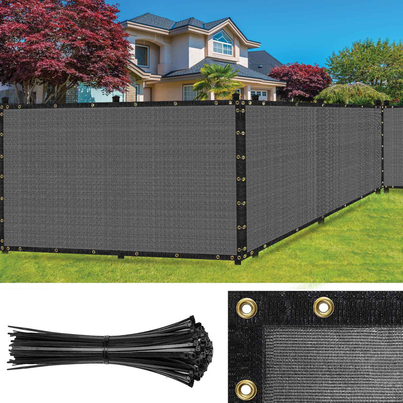 Plastic Border Fencing, Gray, 8' x 30'