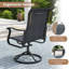 Chaises de salle à manger d'extérieur pivotantes à 360 ° PVC-coated polyester-314431429