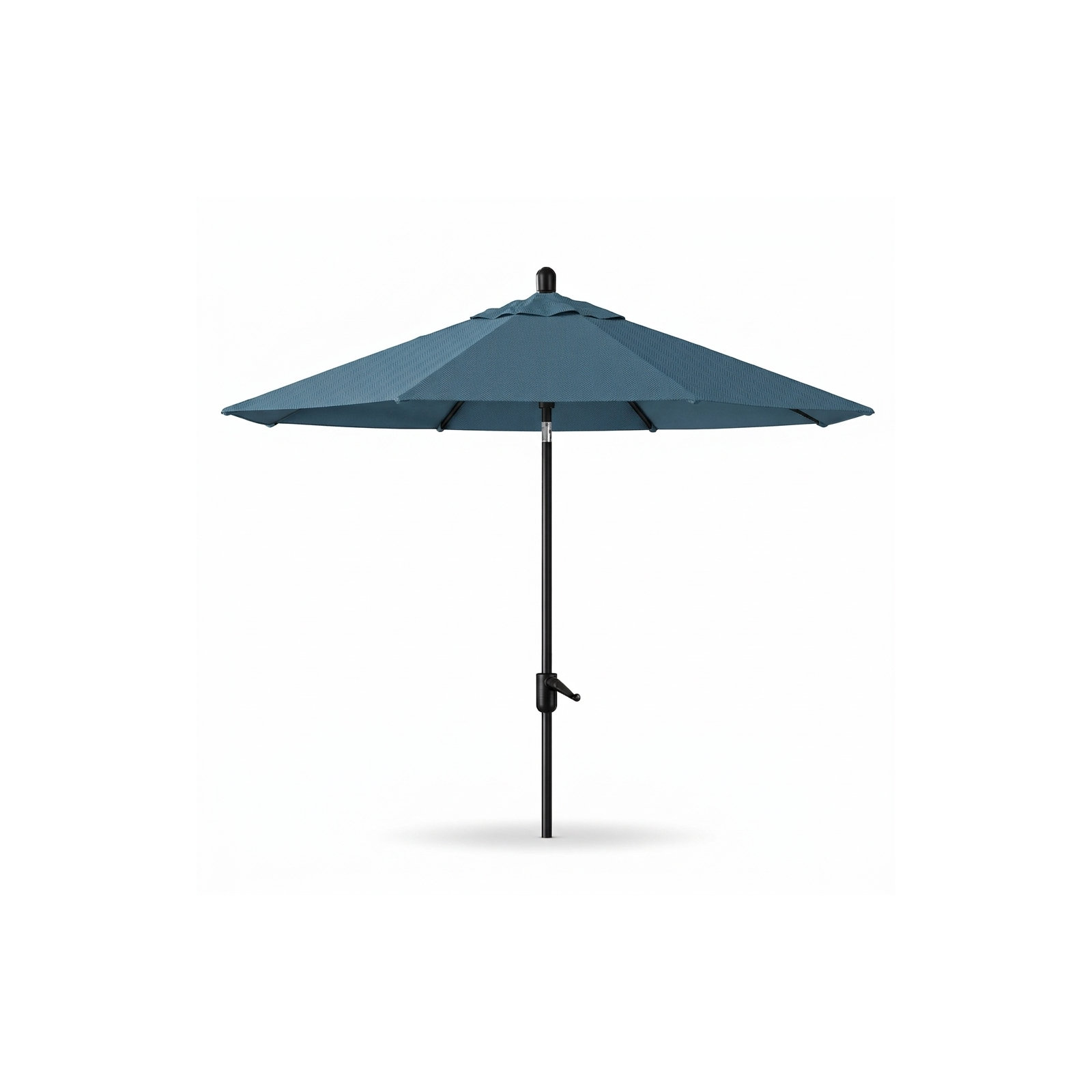 Natalie 8' 8" Market Sunbrella® Umbrella, Black Sapphire, Canvas Sapphire Blue Sunbrella