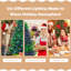 Arbre de Noël de 7 pi contrôlé par l'application The Holiday Aisle®, arbre de Noël Pe / pvc avec lumières à DEL changeant de couleur-1647079521