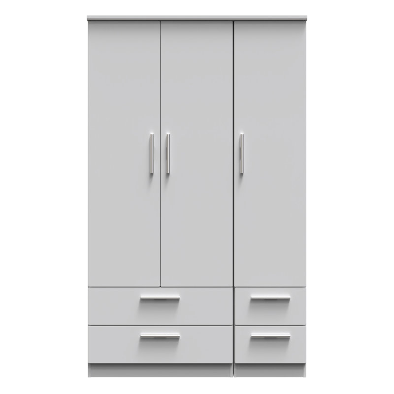 Borgeson Manufactured Wood Wardrobe, Grey Matt