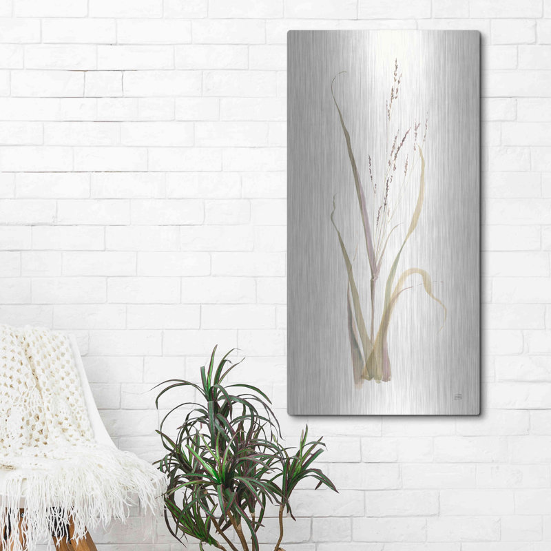 «Moor Grass» par Chris Paschke, art mural en métal, 24 po x 48 po