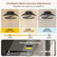 Ventilateur de plafond noir intelligent 16 pouces avec lumière, lustre encastré à DEL avec 5 pales invisibles, télécommande, minuterie et éclairage à intensité variable