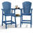 HDPE Tall Adirondack Chair Set with Removable Double Trays (Set of 2)-565456612