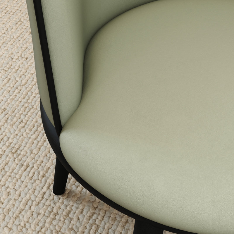Dining Chair Set of 2, 28.7"H, Leather Upholstered Side Chairs, Nappa Leather with Carbon Steel Frame