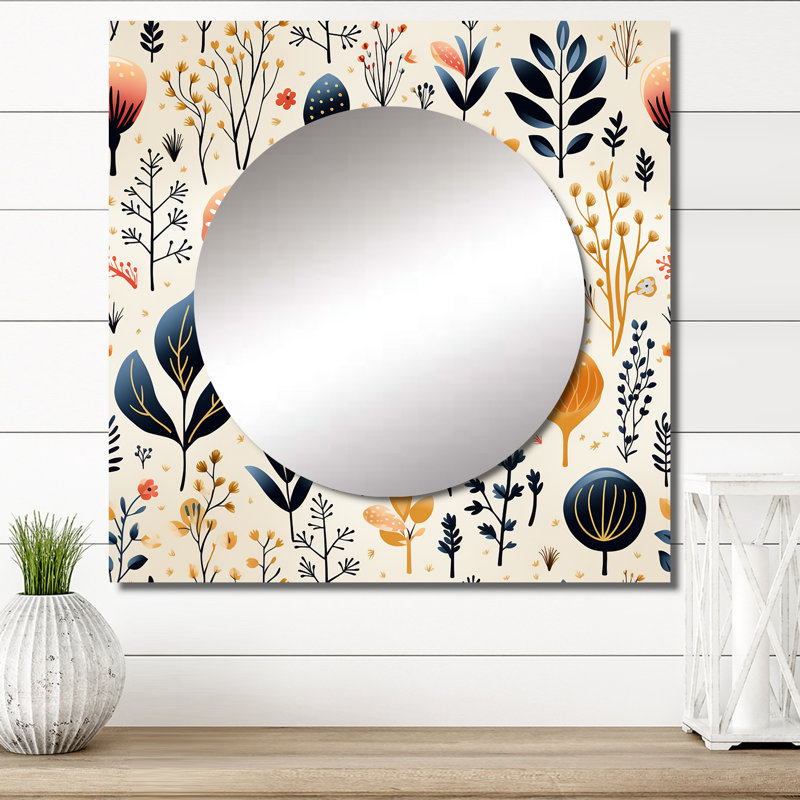 Kwante - Miroir mural décoratif bohémien et éclectique pour chambre à coucher, 36 po x 36 po