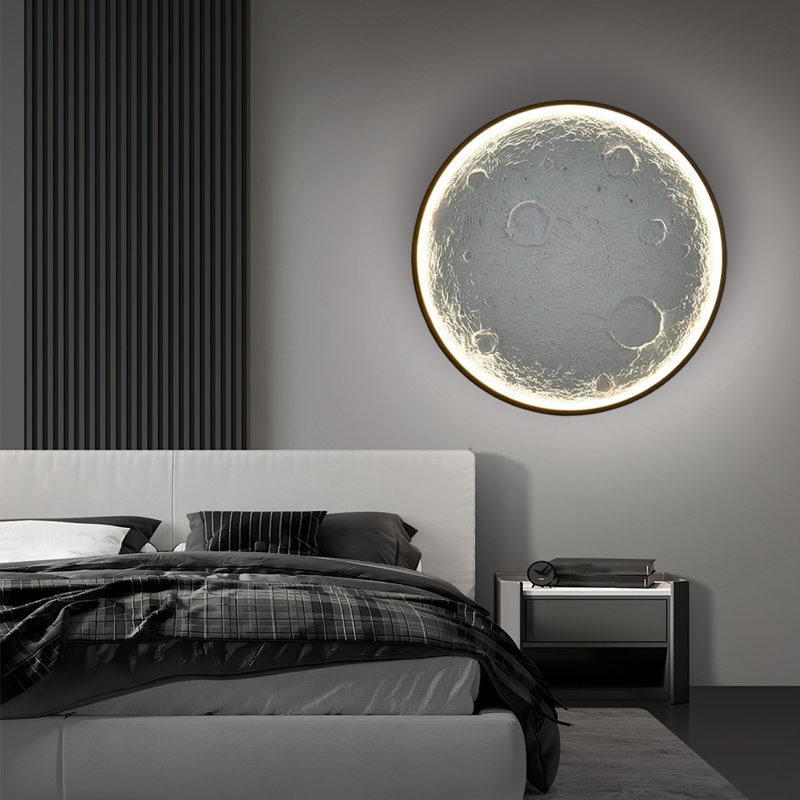 Acrylic LED Flush Mount, 5 cm H x 40 cm W x 40 cm D, Black