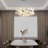 31.5 " 6-light Ceramic Ginkgo Leaf Chandeliers-1503850608