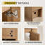 Meuble-lavabo mural 60 po avec lavabo d'art en céramique et 1 tablette de rangement, porte à fermeture en douceur, emballage KD, contreplaqué