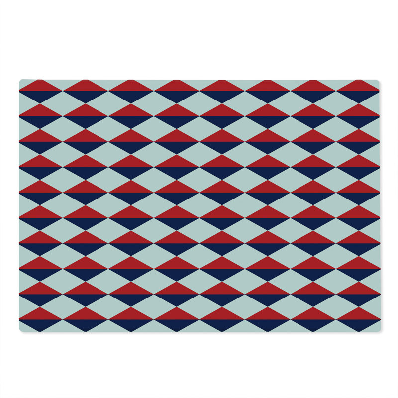 Planche à découper Ambesonne Americana grande taille rouge demi-triangles rouge bleu foncé et blanc