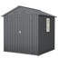 6 x 6 pi Remise de rangement extérieure durable avec ensemble de fenêtre et de fondation pour meubles de jardin et outils, noir