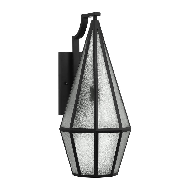 Peninsula 1-Light Outdoor Wall Lantern in Matte Black, 24" H x 10" W x 13.5" D