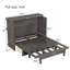 Solid Pine Murphy Bed Chest Cube Cabinet Bed With Charging Station And Large Storage Drawer For Home Office Or Small Room,Full-1131495911