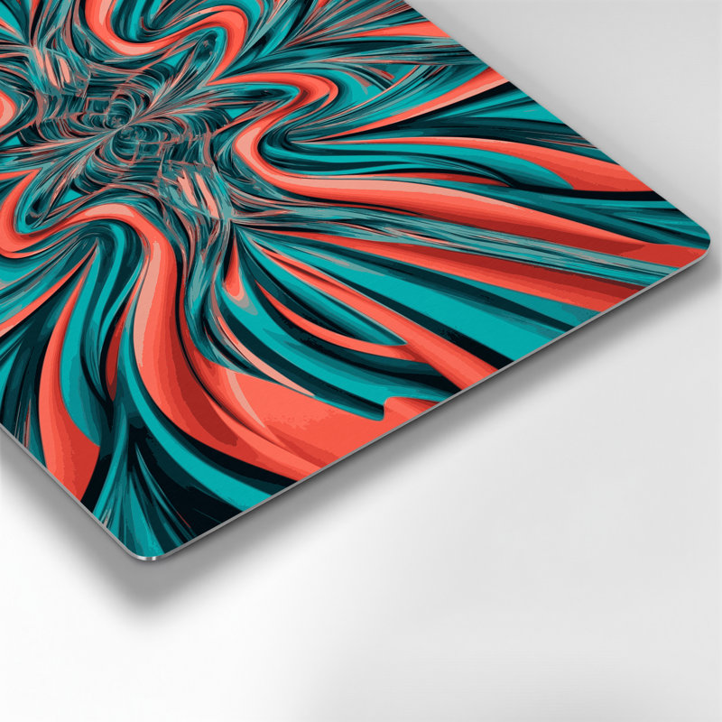 Art mural bleu op Op 15, H 240 po x l 288 po x P 0,05 po