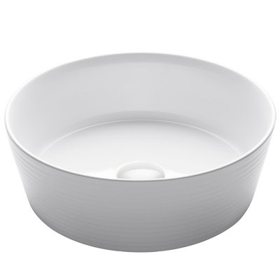 Thin ceramics Circular Vessel Bathroom Sink