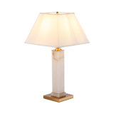Sidnee Alabaster White/Gold Desk Nightstand Luxe Table Lamp