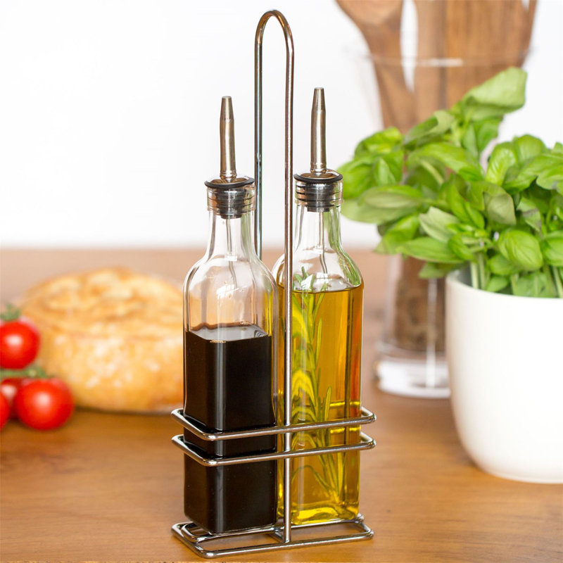 Glass Oil & Vinegar Cruet Set