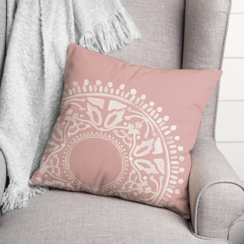 Floral Outdoor Throw Pillow, Pink, 20" x 20"