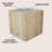 Felix 15" Minimalist Marble Cube End Table, Natural Travertine Beige Stone Square Block Side Table, Solid Glossy Living Room Accent Pedestal-1745844361