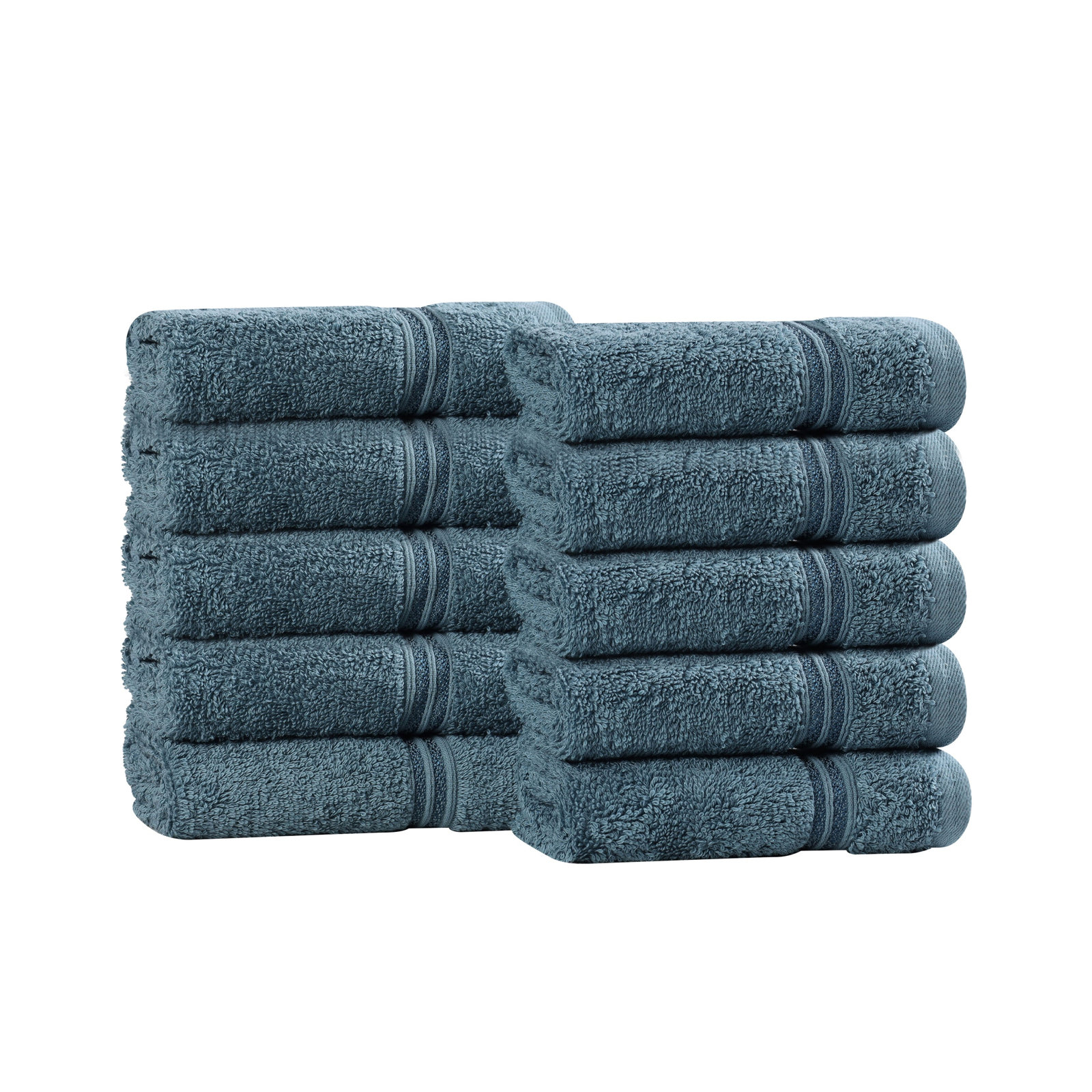 Oleg Egyptian Cotton Washcloth Set, Sapphire