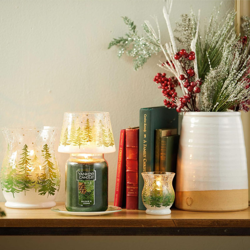 Bougie parfumée Balsam & Cedar, grand pot à mèche simple classique 22 oz, plus de 110 heures de combustion, cadeau idéal