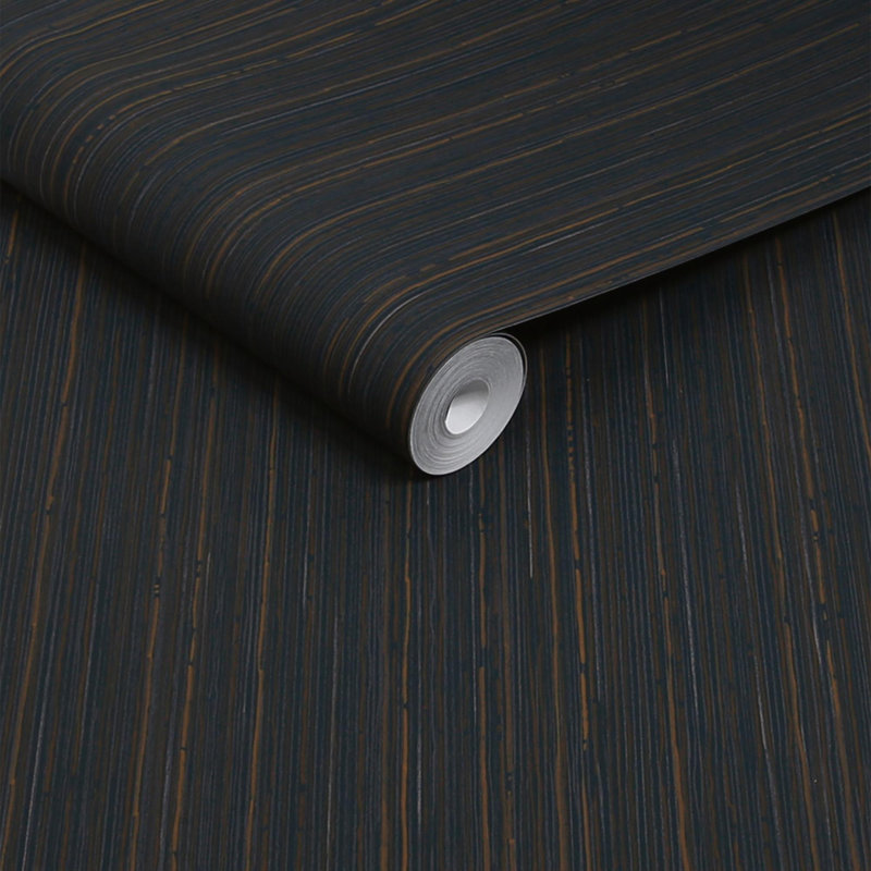 Abigail Ahern Fibre Stripe 10m x 52cm Textured Matte Wallpaper Roll, Blue