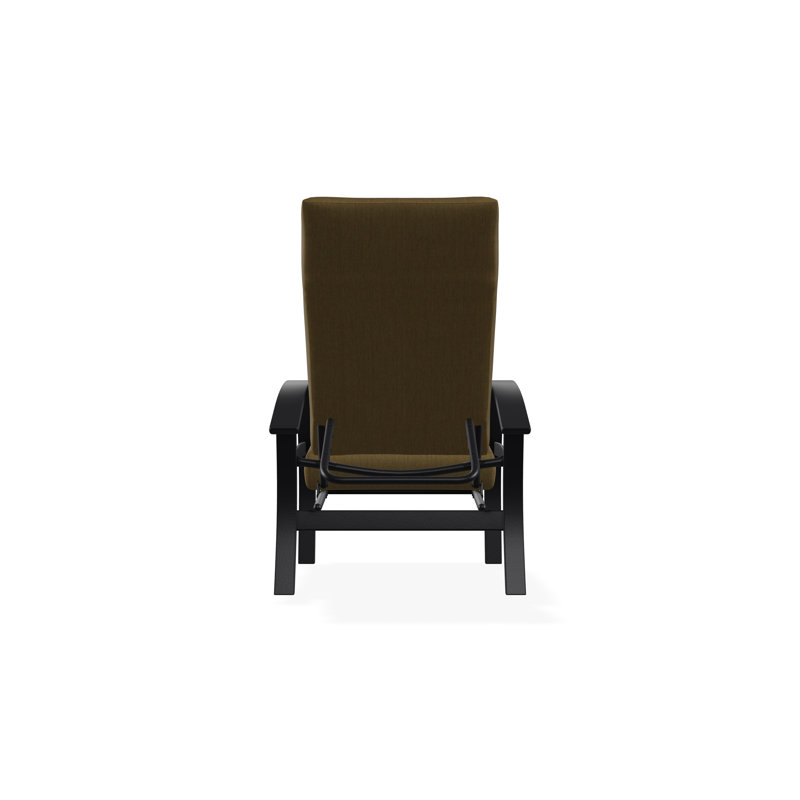 Belle Isle Outdoor Lounge Chair, Black, Canvas Heather Beige Sunbrella® Canvas