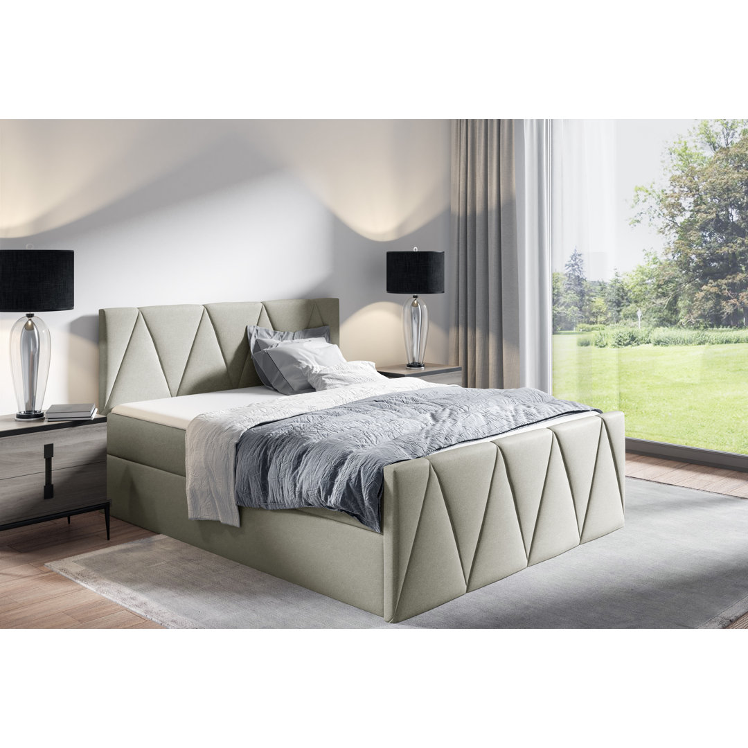 Boxspringbett Meki mit Topper und Bettkasten