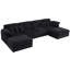 Canapé modulaire à large nuage avec repose-pieds amovible-134262914