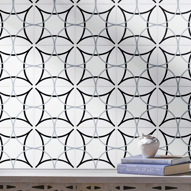 Carreau de mur et de sol à motif ciment / marbre 8 po x 8 po Sebta