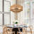 Caytlen 4-Light Dimmable Hand-Woven Drum Chandelier